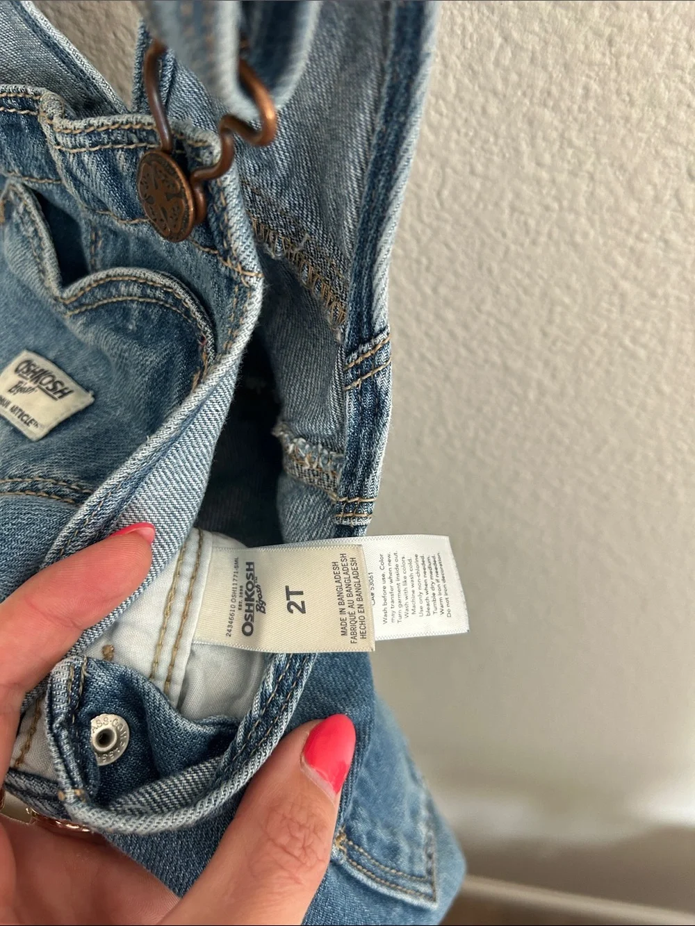 OshKosh B'gosh Denim Blue Heart Pocket Overalls